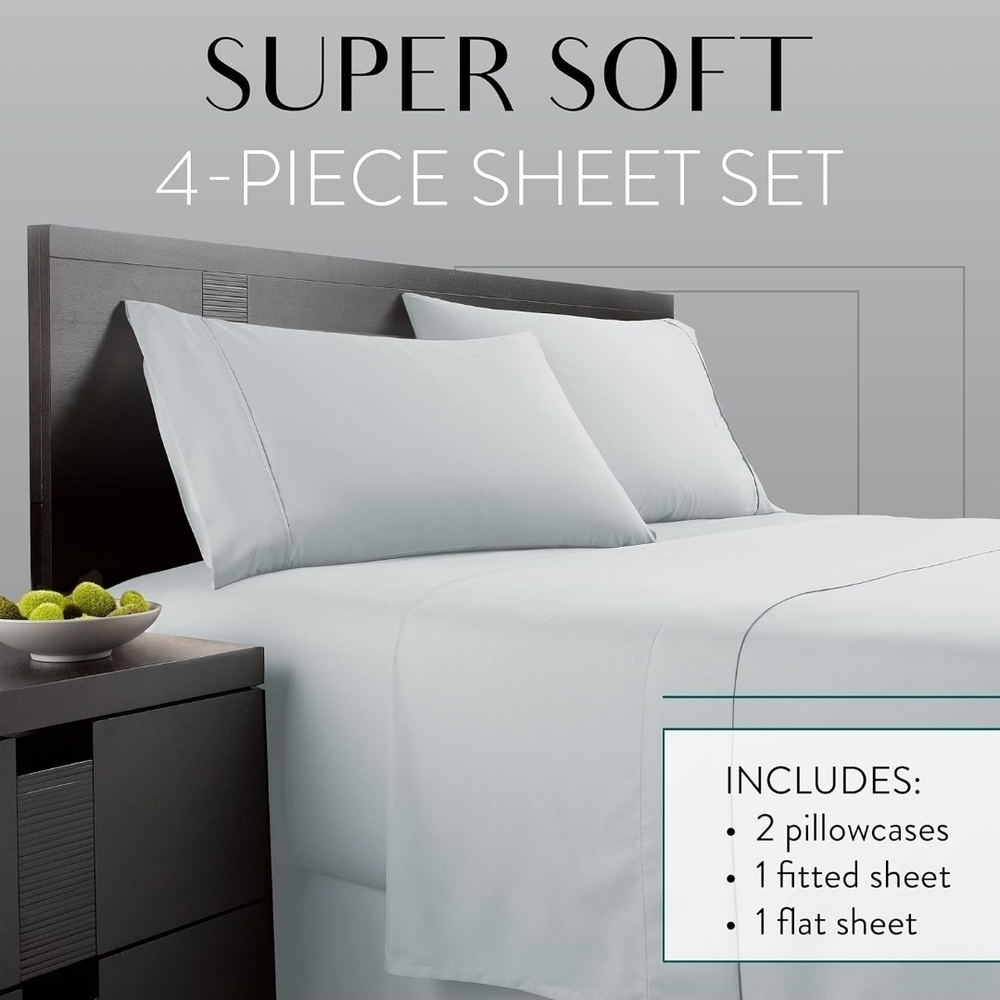 Danjor Linens Bed Sheet Set Twin XL for College Dorm Room, Back to School Items